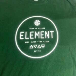 Element Shirt Mens Large Green Logo Graphic Tee Skate Surf Streetwear